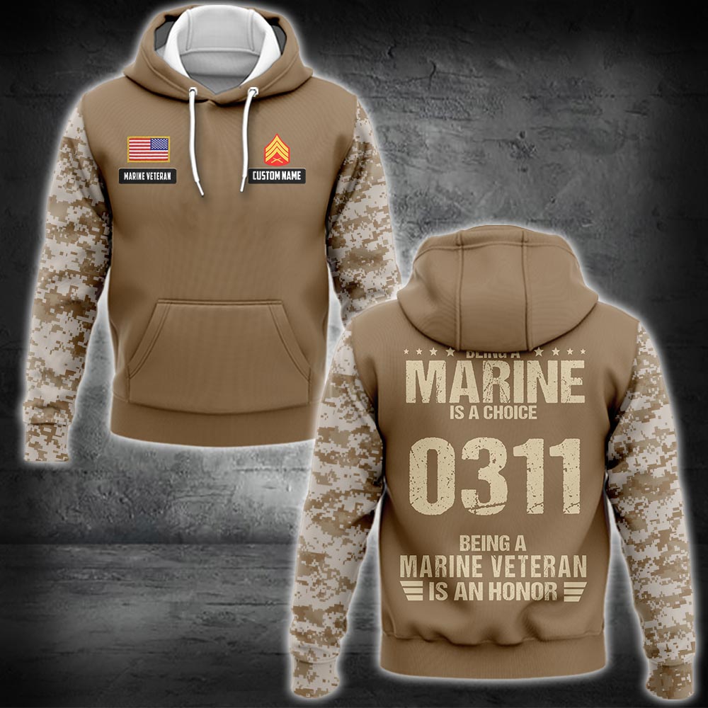 US Military - Marine MOS - Hoodie - 999Custom.com