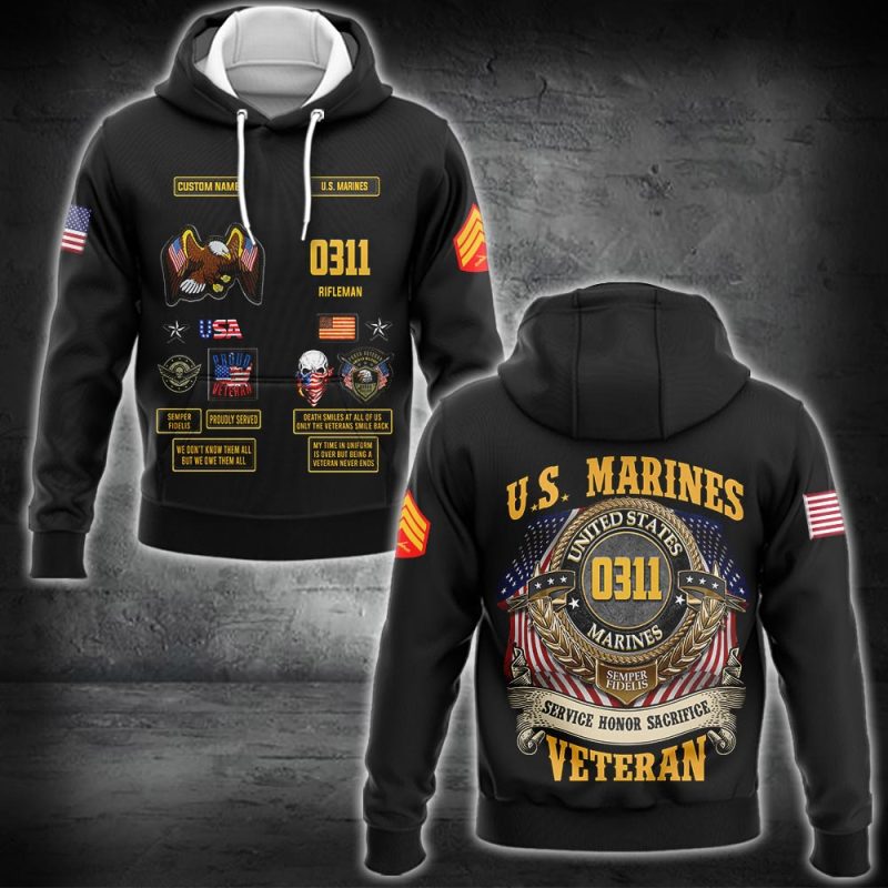 US Military - Marine MOS - Hoodie - 999Custom.com