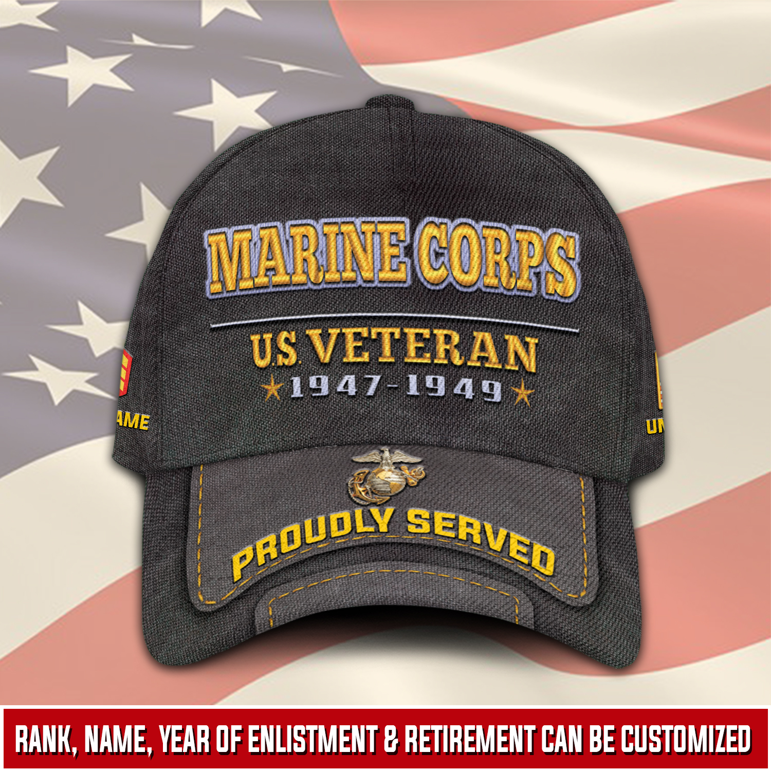 US Military - US Marine Corps - Embroidered Classic Cap - 999Custom.com