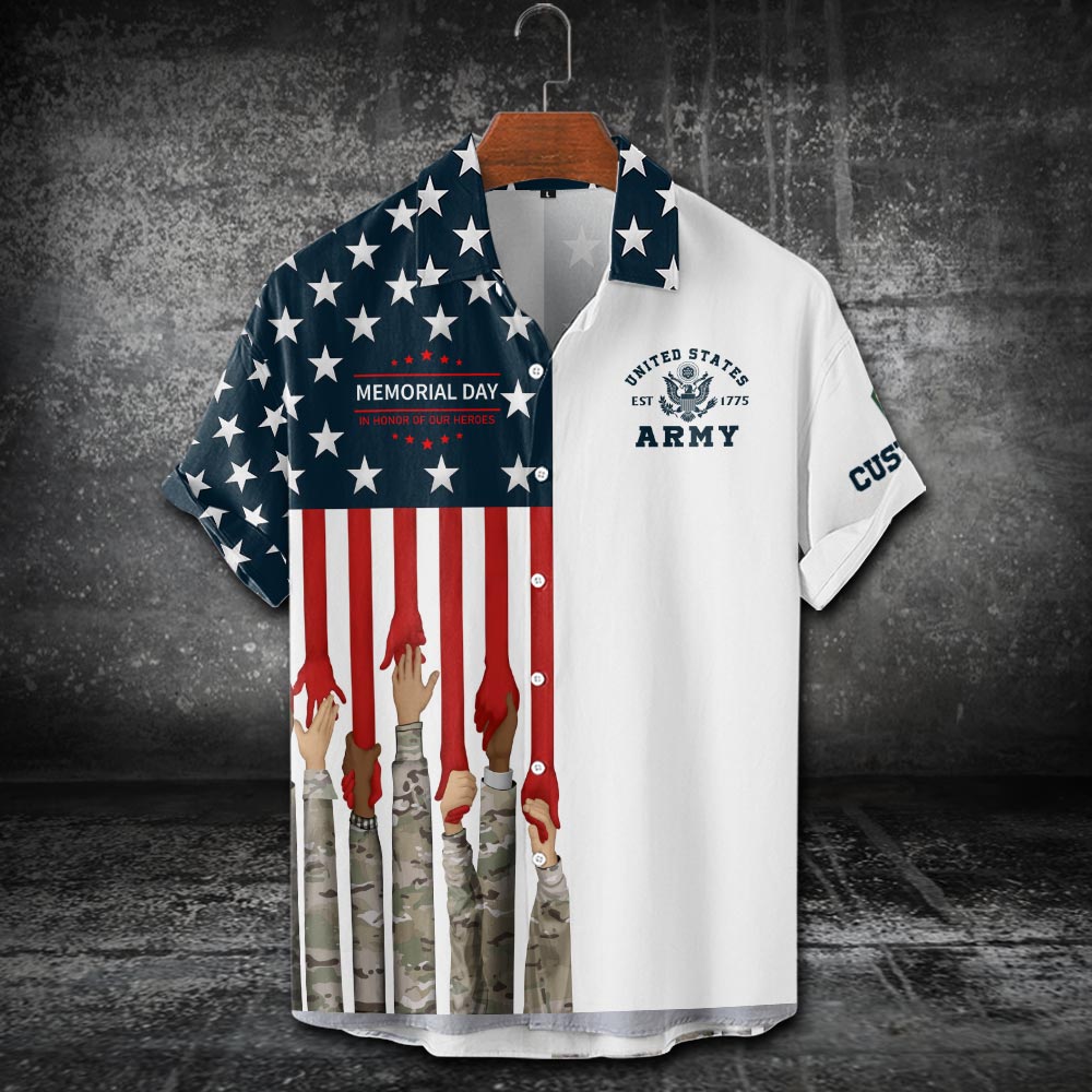 US Military - US Army - Short Sleeve Button Shirt - 999Custom.com