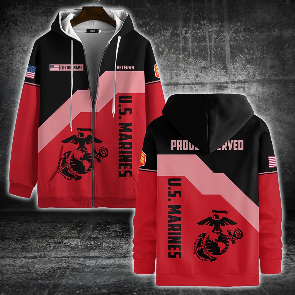 US Marine Corps - Zip Hoodie - 999Custom.com