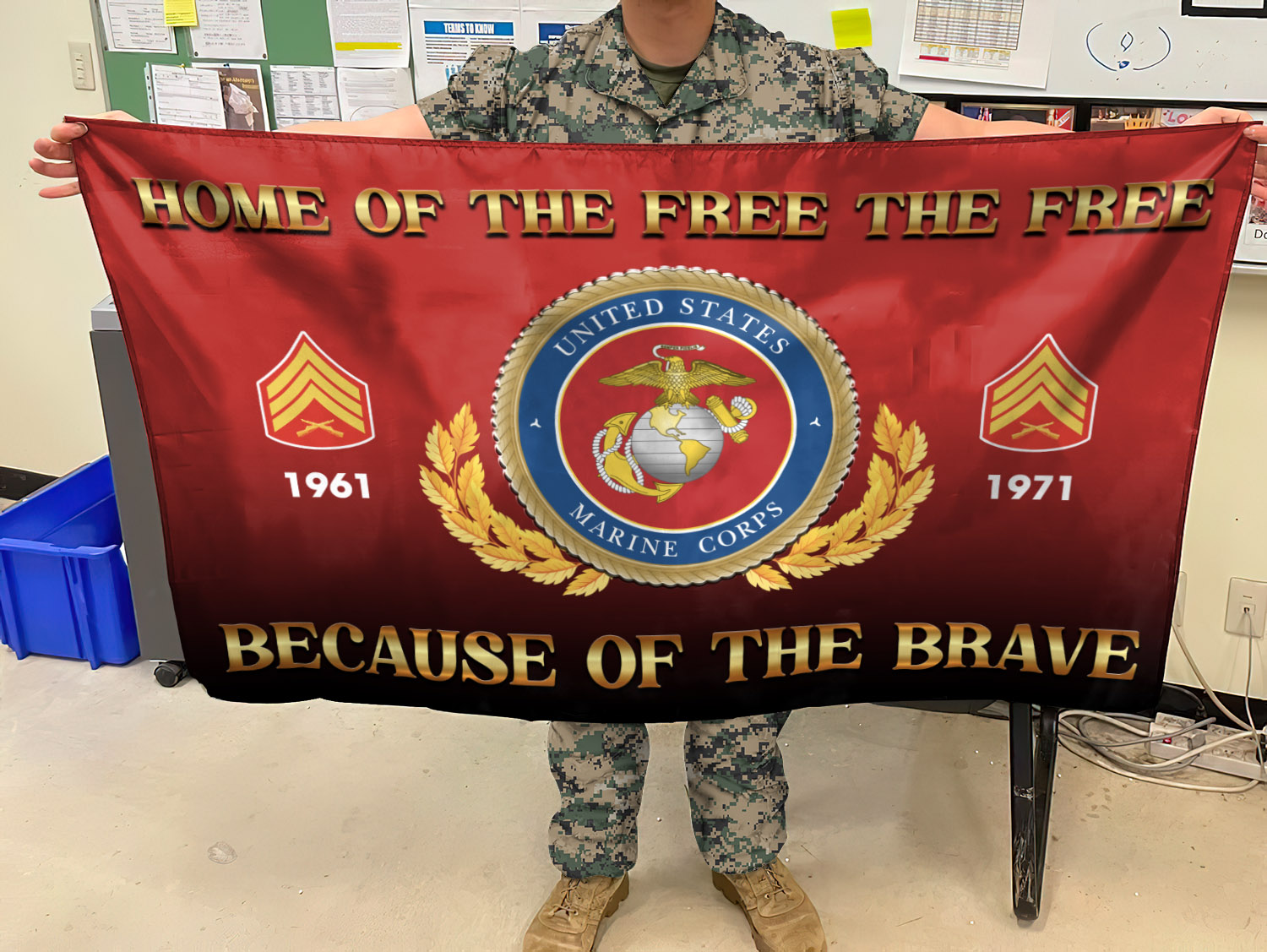 US Marine Corps - Flying Flag 4×6 Feet(123×183 Cm) - 999Custom.com