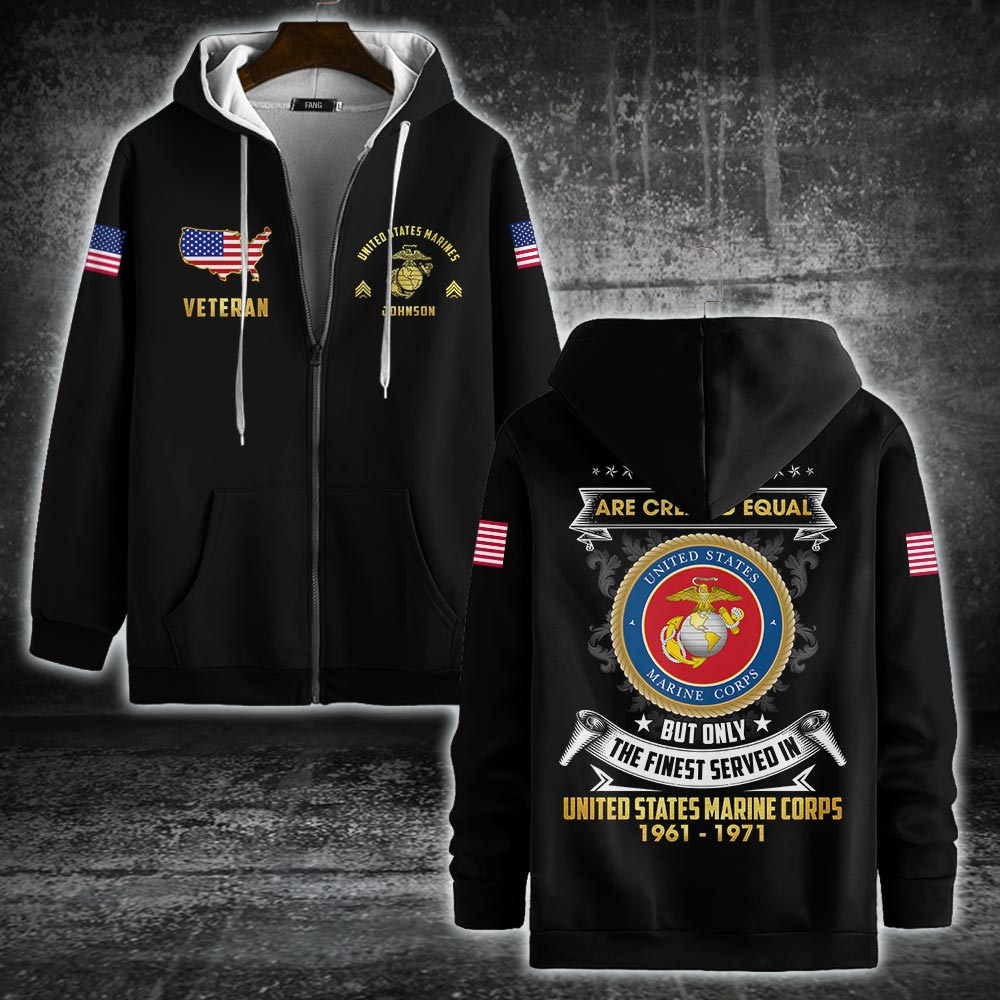 US Marine Corps - Zip Hoodie - 999Custom.com