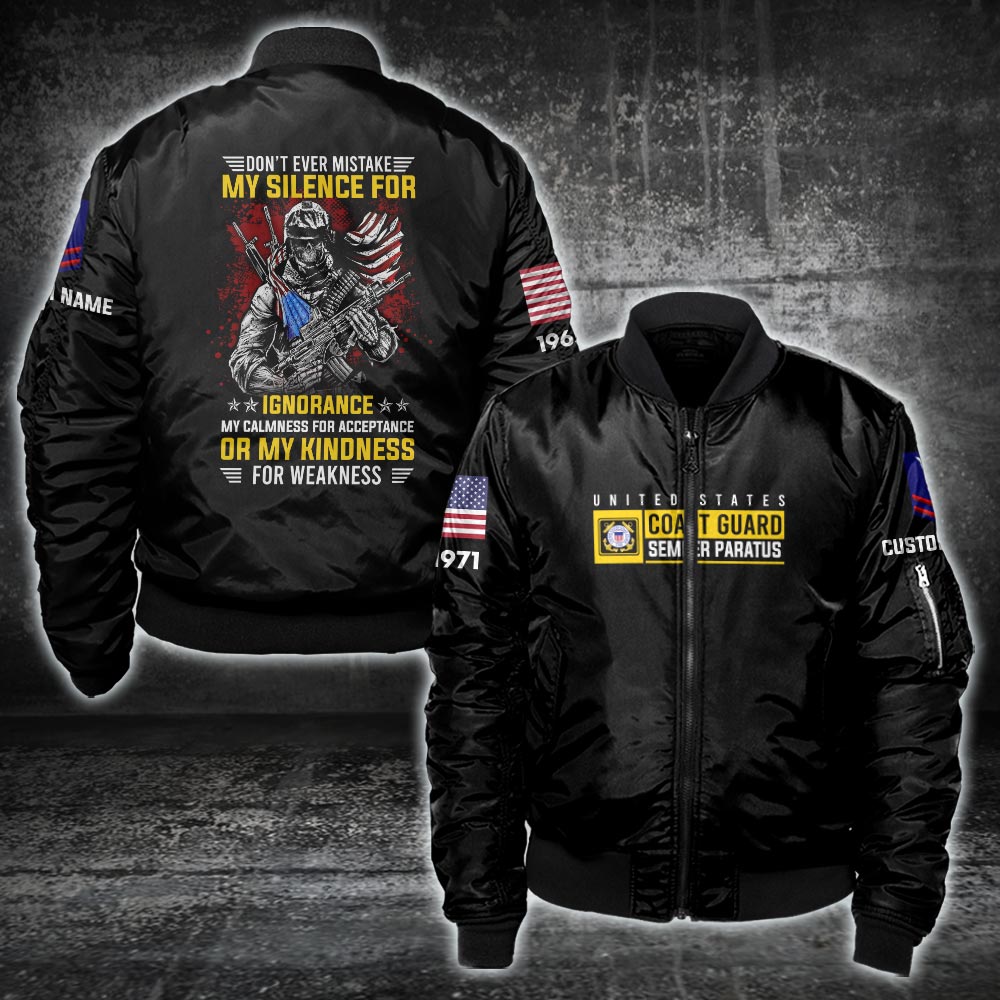 US Coast Guard - Bomber Jacket - 999Custom.com