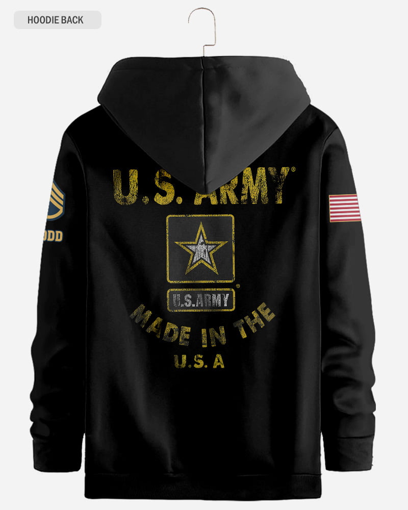 Army Made in the USA - US Army - Zip Hoodie - 999Custom.com